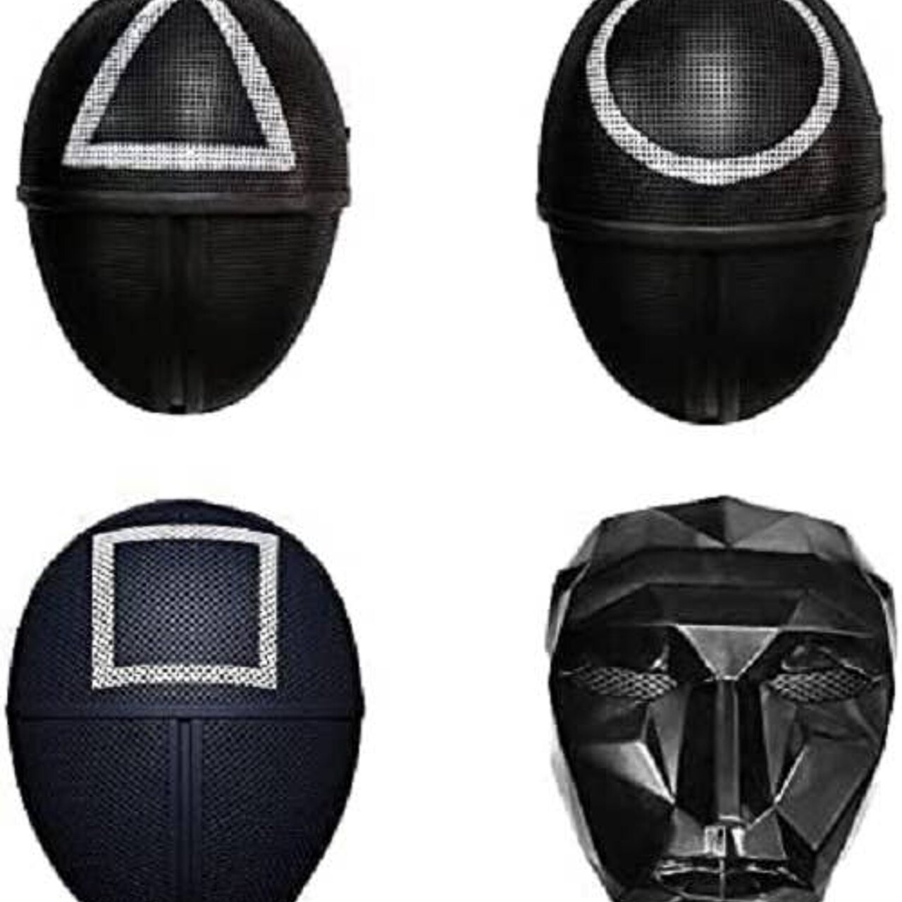 Edge Collections - Black - Squid Masked Man Game Halloween Mask - 1 Piece